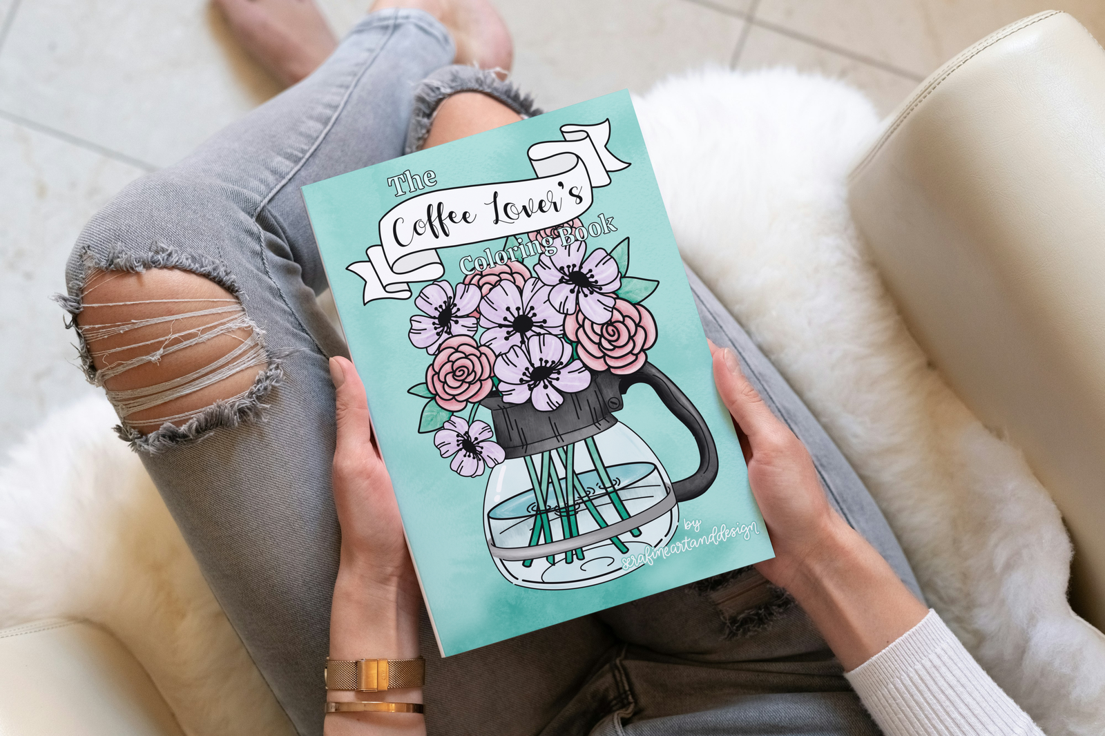 The Coffee Lover’s Coloring Book by Serafine Art and Design - Serafine Art & Design - 
