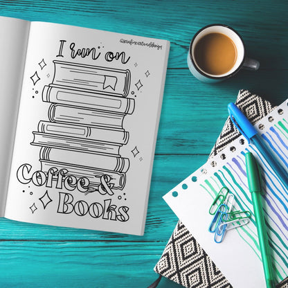 The Coffee Lover’s Coloring Book by Serafine Art and Design - Serafine Art & Design - 