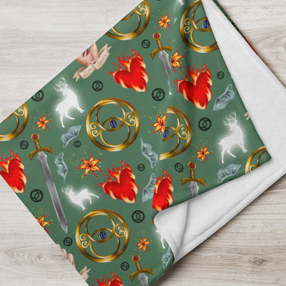 Throne of Glass Throw Blanket | Sarah J Maas | Bookish Merch - Serafine Art & Design - 