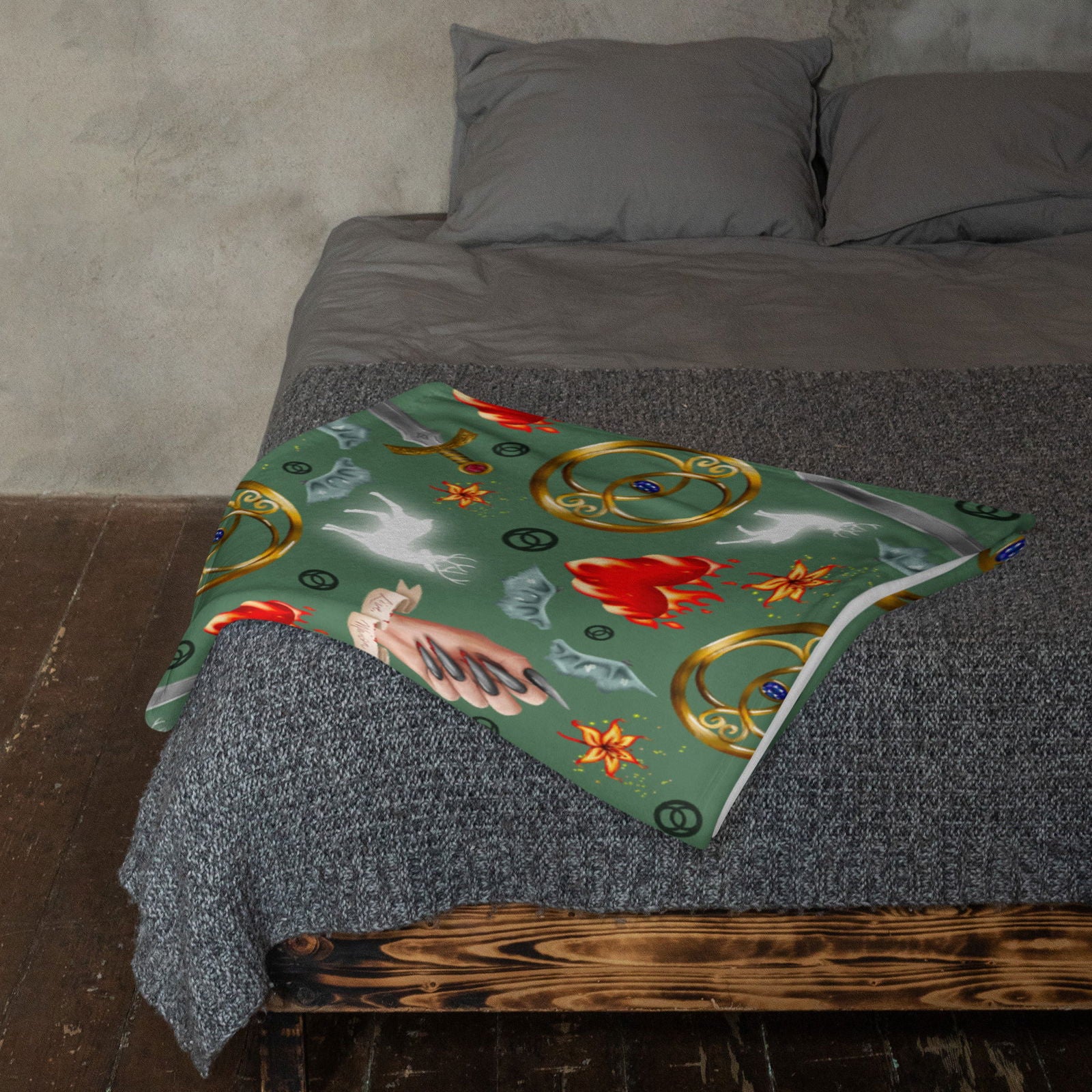 Throne of Glass Throw Blanket | Sarah J Maas | Bookish Merch - Serafine Art & Design - 