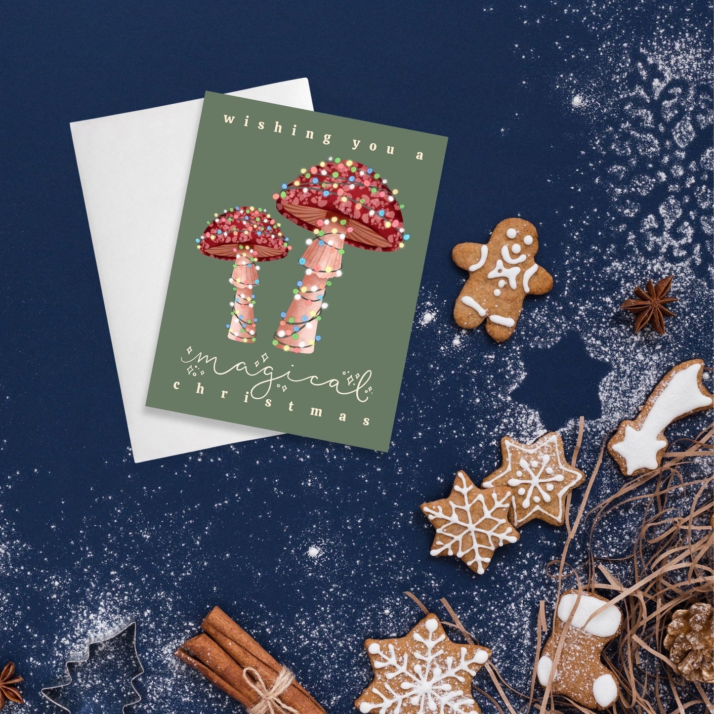 Magical Mushroom Christmas Card | Bookish Greeting Cards