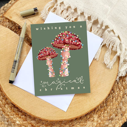 Magical Mushroom Christmas Card | Bookish Greeting Cards