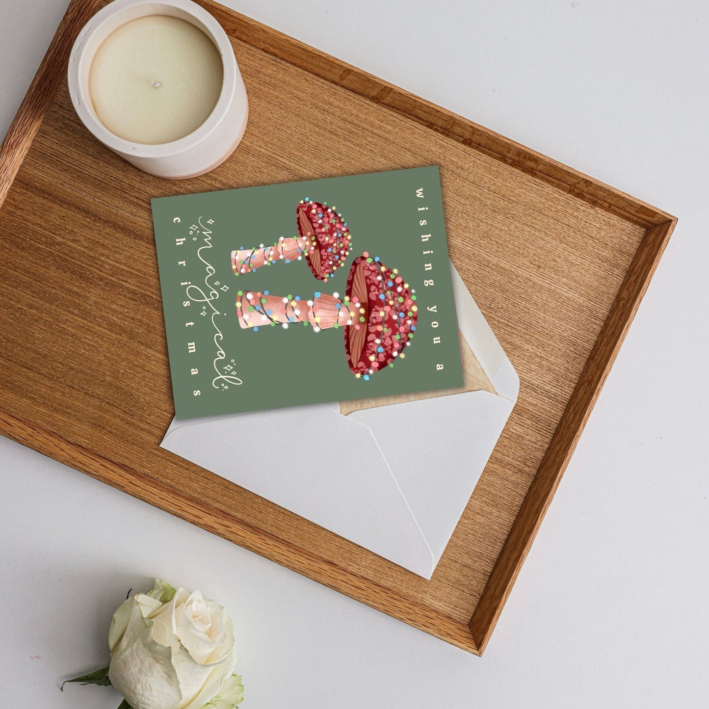 Magical Mushroom Christmas Card | Bookish Greeting Cards