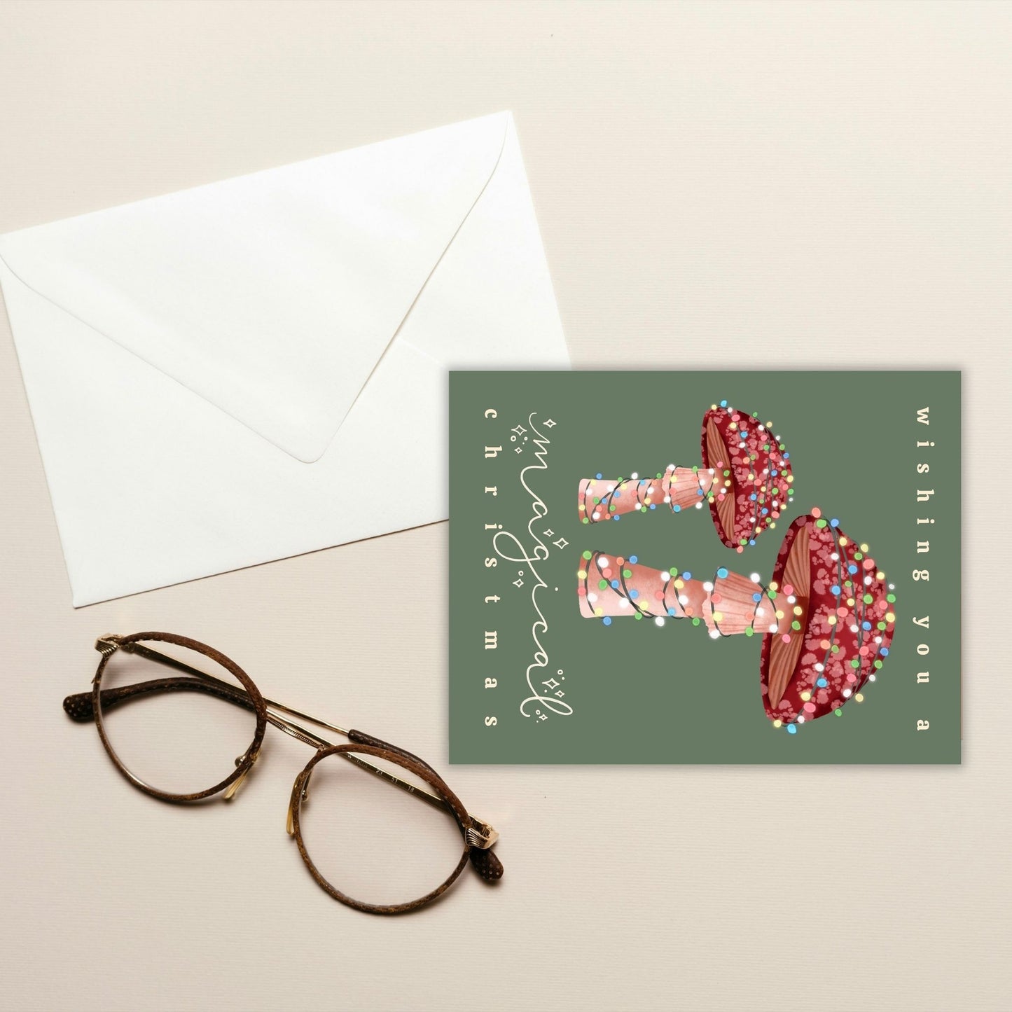 Magical Mushroom Christmas Card | Bookish Greeting Cards