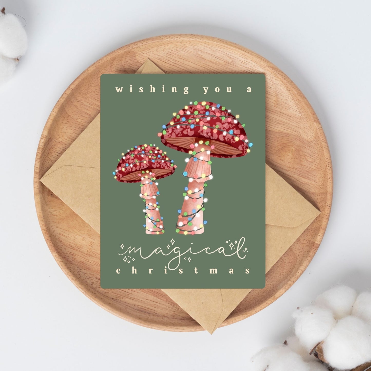 Magical Mushroom Christmas Card | Bookish Greeting Cards