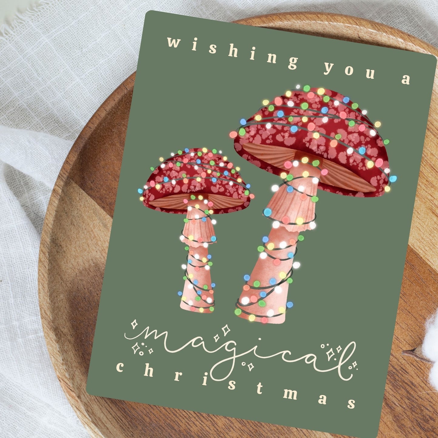 Magical Mushroom Christmas Card | Bookish Greeting Cards