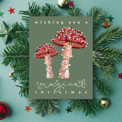 Magical Mushroom Christmas Card | Bookish Greeting Cards