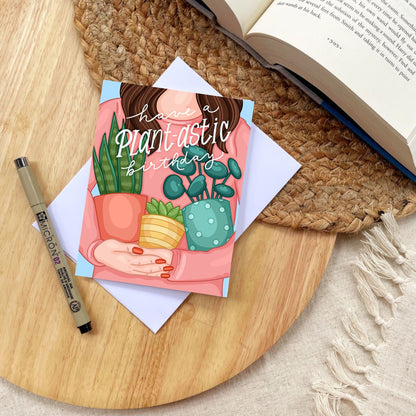 Plant-astic Birthday Card | Botanical Plant Lover Greeting Cards