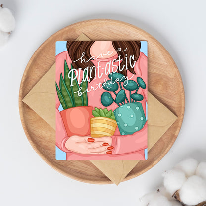 Plant-astic Birthday Card | Botanical Plant Lover Greeting Cards