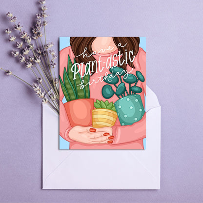 Plant-astic Birthday Card | Botanical Plant Lover Greeting Cards