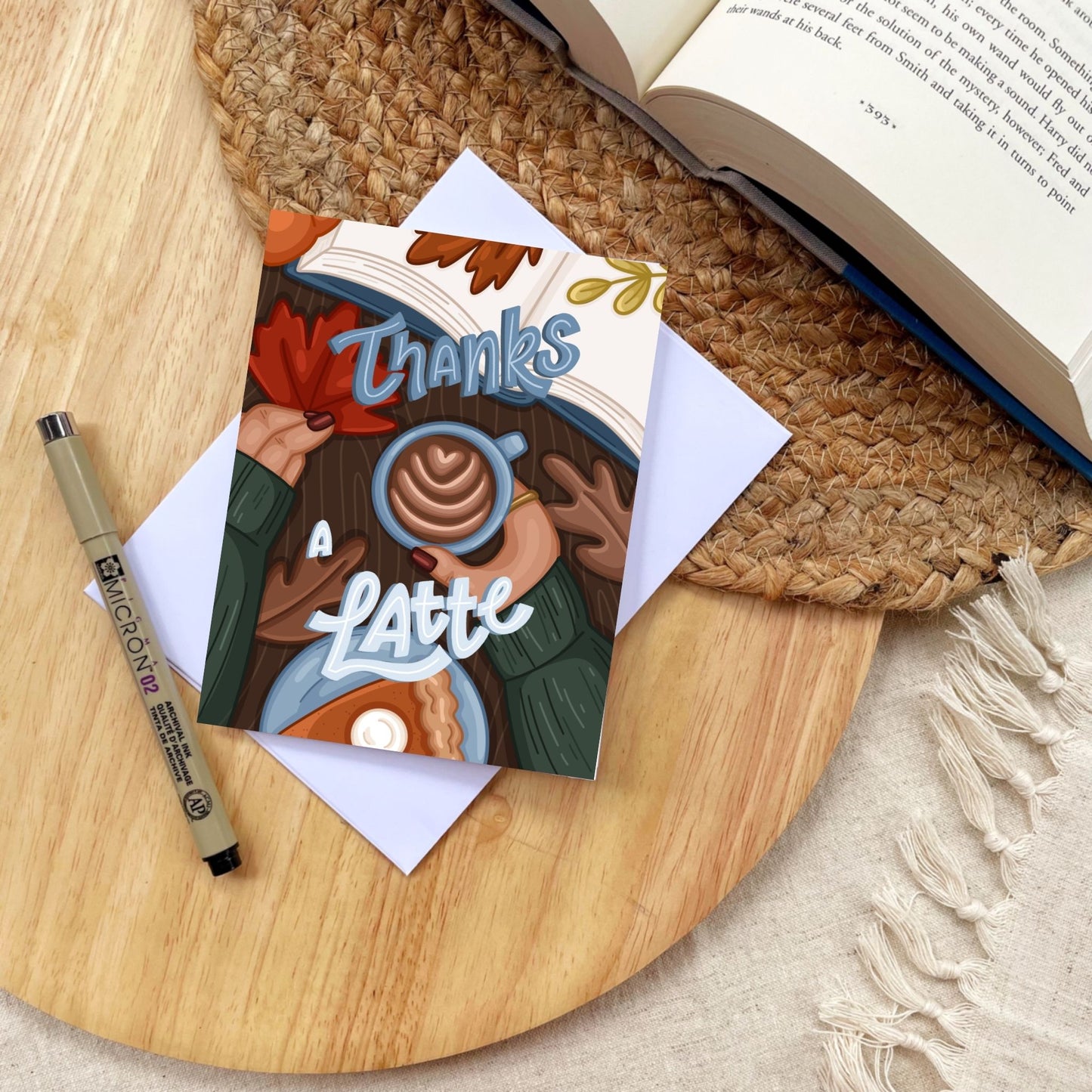 Thanks A Latte Card | Greeting Cards for Coffee Lovers