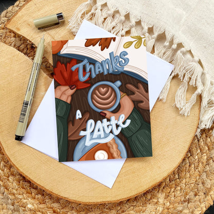 Thanks A Latte Card | Greeting Cards for Coffee Lovers
