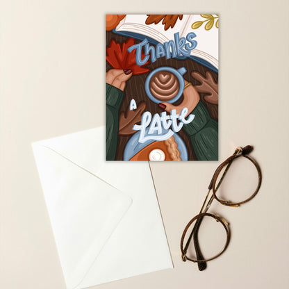 Thanks A Latte Card | Greeting Cards for Coffee Lovers
