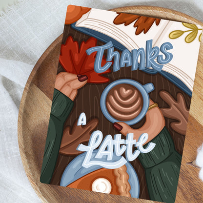 Thanks A Latte Card | Greeting Cards for Coffee Lovers