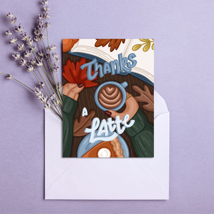 Thanks A Latte Card | Greeting Cards for Coffee Lovers
