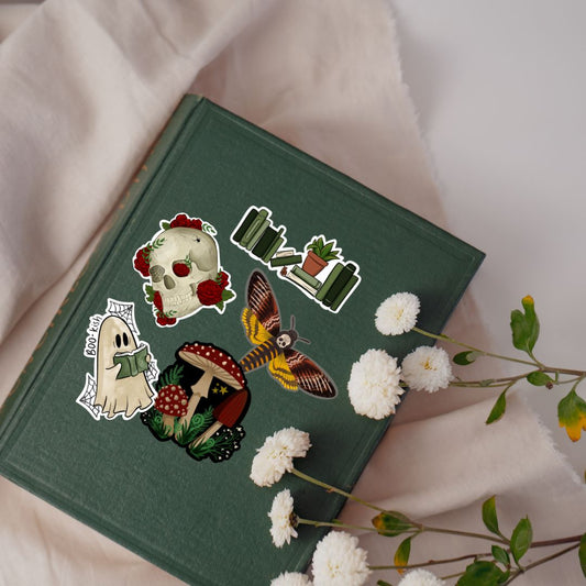 Dark Academia Sticker Pack | Spooky Stickers for Kindle