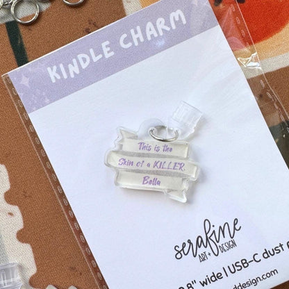 Kindle USB-C Dust Plug Charm | Sparkly Vampire Quote | Bookish Gift for Romantasy Lovers