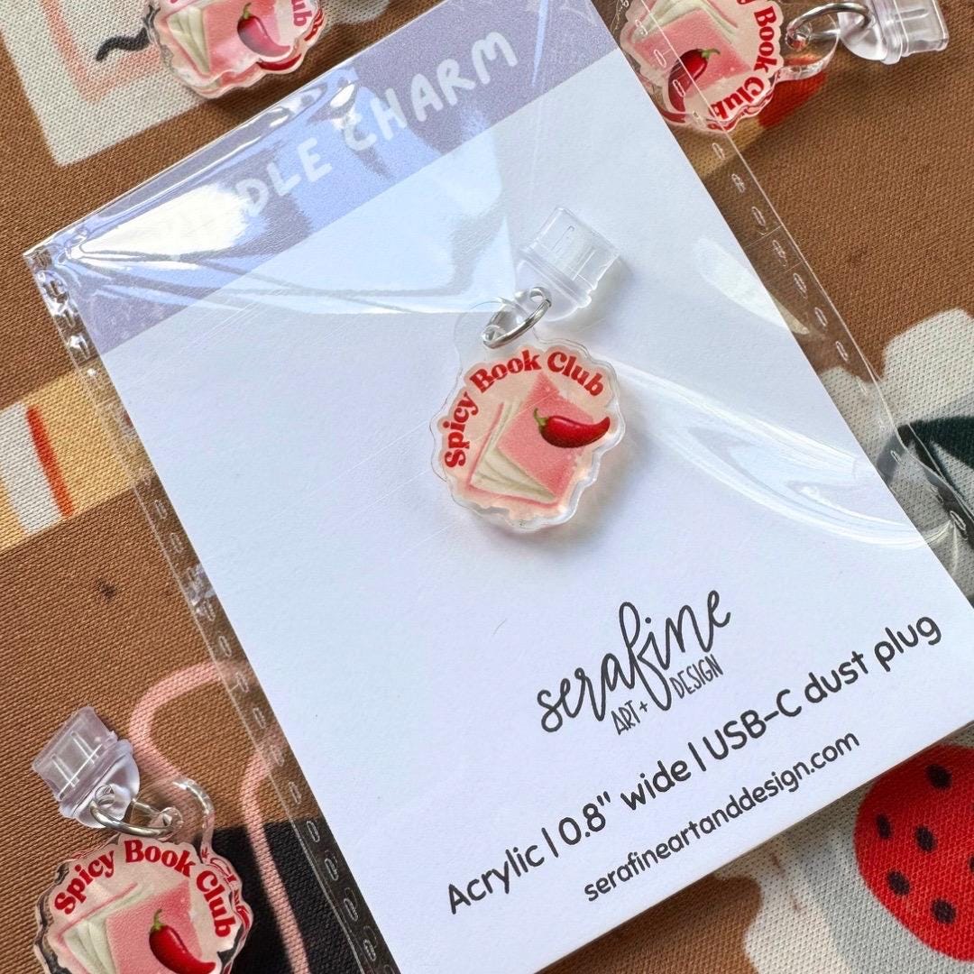 Kindle Charm | Spicy Book Club USB-C Dust Plug