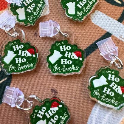 Kindle Dust Plug Charm: Ho Ho Ho Holiday Book Lover USB-C Port Protector