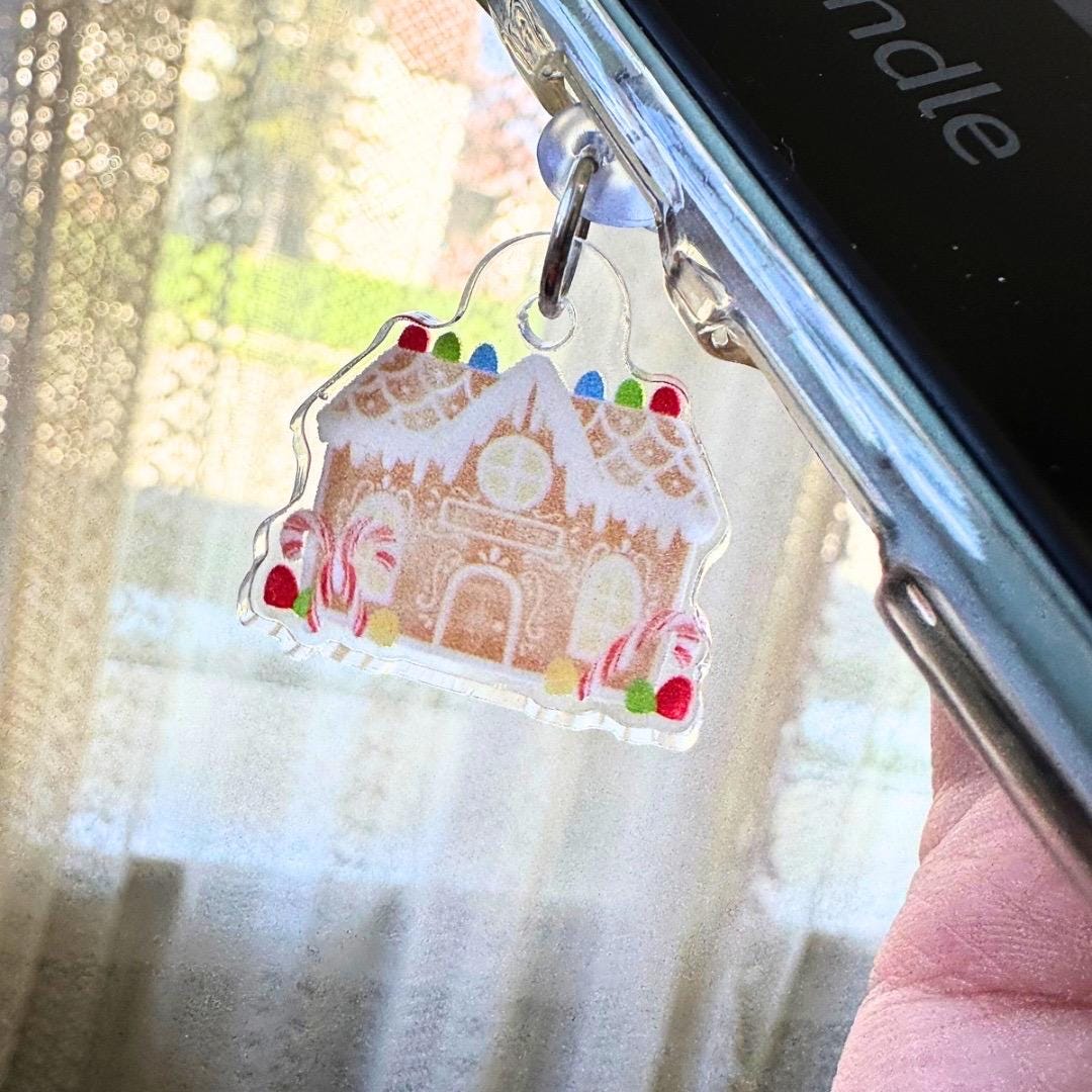 Kindle Gingerbread House Charm: Bookish USB-C Dust Plug