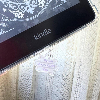 Kindle USB-C Dust Plug Charm | Sparkly Vampire Quote | Bookish Gift for Romantasy Lovers