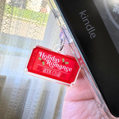 Kindle Dust Plug Charm | Holiday Romance Book Club, E-Reader Accessory