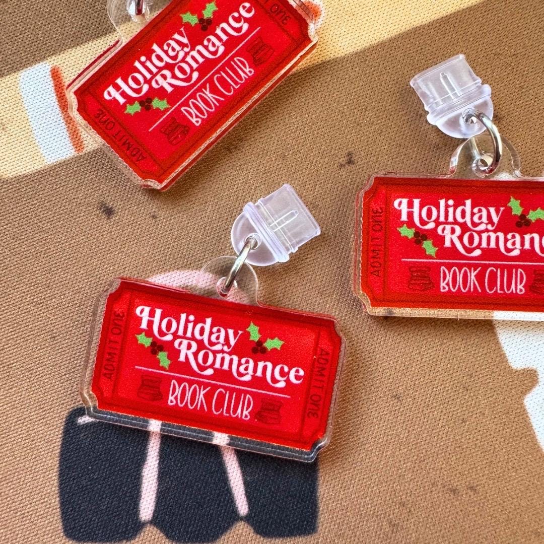 Kindle Dust Plug Charm | Holiday Romance Book Club, E-Reader Accessory