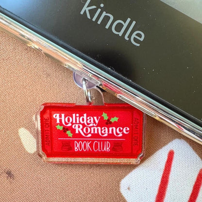 Kindle Dust Plug Charm | Holiday Romance Book Club, E-Reader Accessory