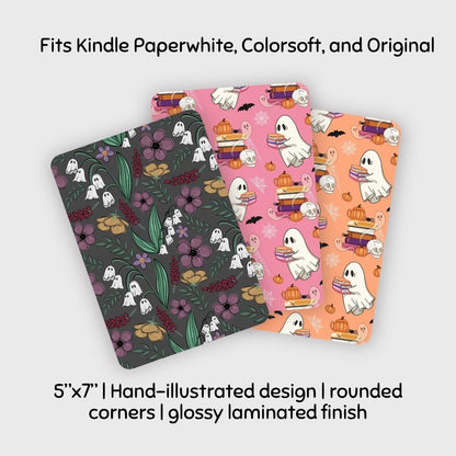Cute Ghost Kindle Inserts | Adorable Spooky Halloween Kindle Accessories for Book Lovers